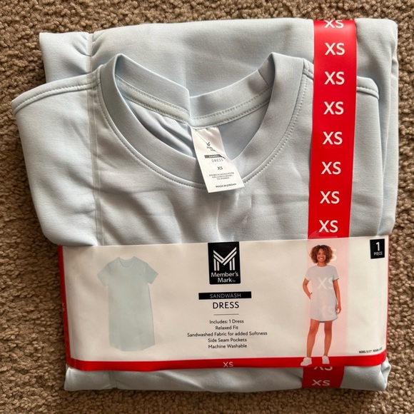 Sky Blue Mini Dress - Picture 2 of 6